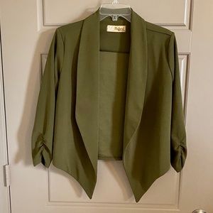 Hybrid & Company Olive Green Blazer